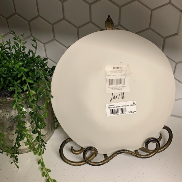 Jars Reflets D’argent gris soup plate 20cm green - Picture 5 of 10